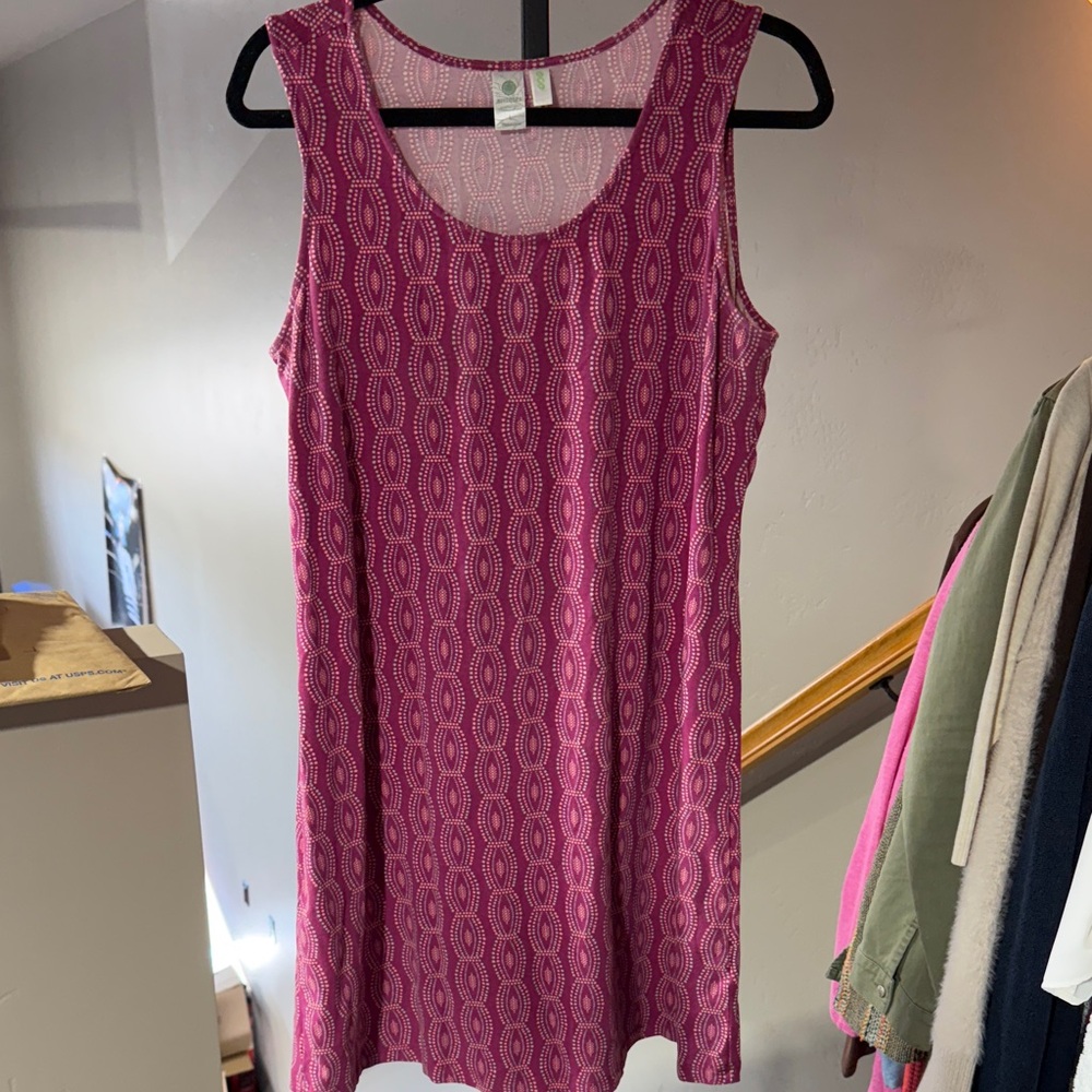 Aventura Fuchsia Geometric Midi Dress